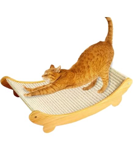 Griffoir Hamac Pour Chat En Sisal - Lit Griffoir Portable Avec Base Antidérapante, Pour Chats Petites Et Moyennes Tailles - Dimensions ~39x32cm Ou 50x32cm