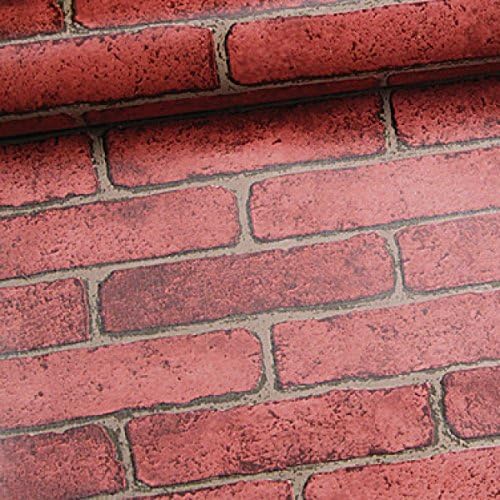 Red Brick White Brick Marble Waterproof Self-adhesive Wallpaper Self-adhesive Wallpaper Wallpaper Brick Sticker Bedroom Living Room Backdrop Wall,A1