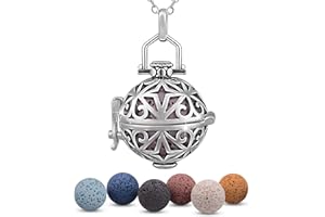 INFUSEU Regalos Originales para Mujer, Collares Mujer Aromaterapia Bisuteria Olor Colgante Collar Difusor Aceites Esenciales Fashion Nova Regalos