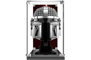 SWDZ Vitrine pour Lego Casque Dark Trooper 75343, Présentoir en Acrylique pour Lego 75343 (Non Inclus Le Modèle), Taille: 20x20x25cm