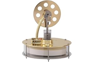 Oewnvmd Moteur Stirling à basse température Modèle Science de la vapeur Pour la fabrication d'expériences physiques Jouet Modèle Ornements