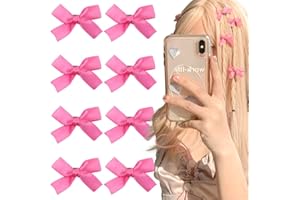 RUIYDZ 8 Stück Rosa Schleife Haarspangen Damen Haarklammer Klein Bow Hair Clips for Women Hair Accessories Pink Hair Clip Haarspange Haarclips Schleifen Haarklemmen Damen Haarklammern Mädchen Haarschmuck