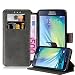 Produktbild Samsung Galaxy A5 2015 Hülle in GRAU von Cadorabo - Handyhülle im Retro Design mit Standfunktion und Kartenfach Case Cover Schutzhülle Etui Tasche Book Klapp Style in MATT GRAU