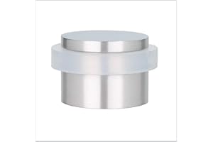 EVI Herrajes, Butée De Porte Adhésive, 35 x 19 mm, Caoutchouc Blanc En Silicone Naturel, Acier inoxydable Finition Mate, Fixation Simple, 100% fonctionnel, Mod. I-140 040140BAM