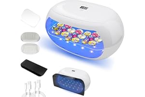 Amlope Lampe à Résine UV Double Face Lumière pour Résine avec Affichage LED 3 Minuteries Lampes pour Durcissement Durcissement Rapide pour Bricolage, Fabrication de Bijoux (60W/Stil 2)