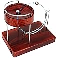 DAZZLEEX for Perpetual Motion Machine, Science Kinetic Art for Perpetual Motion Machine Sculpture for Perpetual Motion Desk Toy Physics Toys Science Gadgets For Office Home Table Decor (Wine Red)