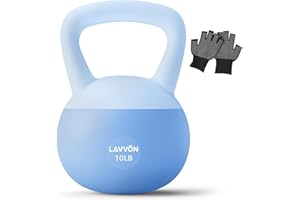 LAVVON Soft Kettlebell -Cushioned Impact-Resistant Base and Anti-Slip, Kettle bell Anti-Slip Grip Weight for Home Workouts, Safe Strength Training Kettlebells Sets for Women & Men