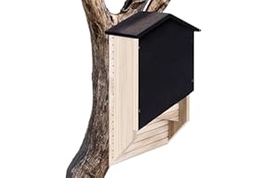 Dirfuny Outside Bat Habitat House | Wooden Bat Boxes - Reusable Bat Box House Wooden Decoration for Hibernation, Wooden Bat Nest for Garden Outside Garden Patio Yard