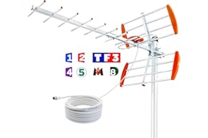 DTB TECH Antenne Ariel : 4G/5G HD Digital Freeview Loft/Outdoor - Découvrez Les signaux numériques HD pour Un Divertissement extérieur illimité.