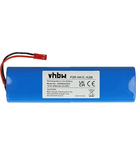 Batteria Di Ricambio Per LG EAC60766104 EAC60766102: 3400mAh 14.4V Li-Ion Per Robot Aspirapolvere, Colore Nero
