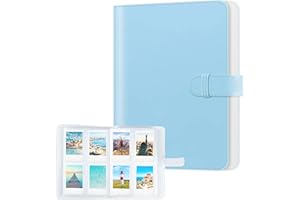 Fotoalbum with 256 Taschen, EAAERR Fotoalbum passend für 3.93 Inch Film(5.8cm*8.8cm) Fujifilm Instax Mini 9/Mini 8 / Mini 25 / Mini 11 / Mini Link Drucker, Polaroid Snap PIC-300 (Blau)