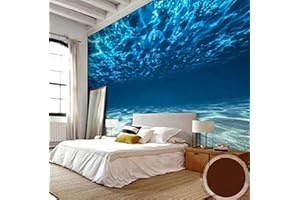 WALLPAPER-3D-XLM Carta da parati fotografica 3D paesaggio di mare profondo grande murale decorazione della parete soggiorno Carta Da Parati Fotomurali moderna cucina colla camera da letto-150cm×105cm