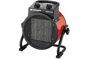 Orbegozo FHR 3050 Chauffage en céramique professionnel avec 2 niveaux de chaleur, 3000 W, noir/rouge