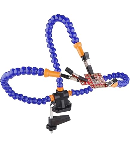 Lot De 2 Aides Magnétiques à Souder Avec Bras Flexible - Support Troisième Main Pour Soudure, Bijoux, Modélisme - Pinces Rotatives 360°