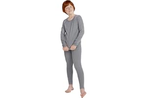 LAPASA Set Termico Intimo Bambino Caldo Leggero Strato Base Maglia a Maniche Lunghe e Pantaloni B03