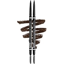 NYX Micro Brow Pencil – Augenbrauenstift, Spitz, Mit Bürstchen, Farbe Espresso, 2er Pack