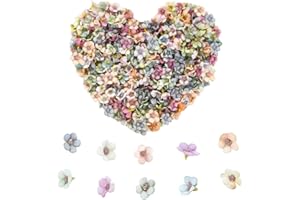 NOKDAL 100 Piezas Margaritas Artificiales Decoracion Flores Artificiales Pequeñas Flores de Tela Flores Papel Mini Cabezas de Flores Pequeñas para Manualidades Flores Plastico para Hogar Boda Ceremonia DIY