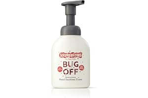 SCRUBBINGTON'S Scrubbingtons Bug Off Childrens Alcohol Free Foaming Hand Sanitiser, Gentle Hand Sanitiser for Kids with Moisturising Cranberry and Pomegranate, Suitable for Sensitive Skin 1 x 200ml