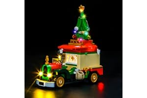 BRICKBLING Zestaw świateł LED kompatybilny z Lego 40746 ciężarówka dostawcza Świętego Mikołaja (nie model), dekoracyjny zestaw oświetleniowy kompatybilny z ciężarówką dostawczą Świętego Mikołaja kreatywna
