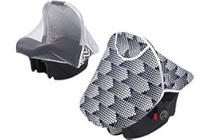 IEASEY 2 in1 Universal Sonnenverdeck für Babyschale Sonnendach mit Insektenschutz UPF 50+ UV Schutz Verdeck Sonnenverdeck für Maxi Cosi Cabrio/CabrioFix/Pebble/Citi Sonnenschutz Sonnendach