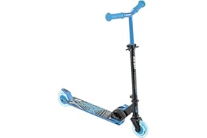 Yvolution Neon Vector Trottinette pliable pour enfants avec 2 roues lumineuses, trottinette pliable facile avec frein arrière, trottinette réglable en hauteur pour enfants de 5 à 12 ans, garçon et
