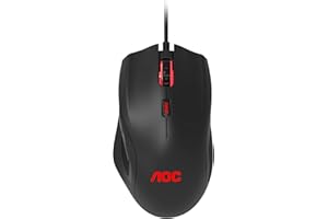 AOC GM200 - ratón gaming con sensor de 4.200 DPI, colores RGB y un cable de PVC de 1,8 metros