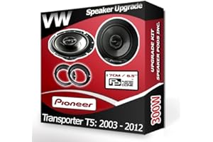 TYCRALI Transporter T5 Speaker upgrade Front Door Pioneer car speakers 6.5" 17cm 300W