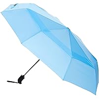 AmazonBasics Umbrella with Wind Vent, Light Blue