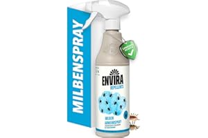 Envira Milbenspray 500 ml – Effektives Mittel gegen Hausstaubmilben – Langzeitwirkung gegen alle Arten von Milben – Milbenschutz für Matratzen, Bett & Wohnung
