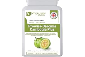 ‎PH PROWISE HEALTHCARE Garcinia Cambogia 1000mg 60 Kapseln - UK Hergestellt | GMP-Standards von Prowise Healthcare - Geeignet für Vegetarier und Veganer