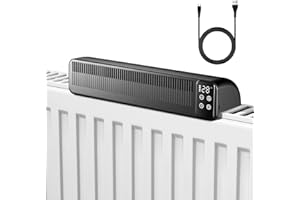 ESJAY Heizkörper Ventilator Heizungslüfter, Lüfter für Heizkörper Verbesserung der Wärmeverteilung, Energieeinsparung 2 Modi Heizungsventilator (1 Stück, Schwarz)