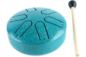 ONGWAN Bęben językowy, 6 nuta stalowy beztroski bęben ręczny bęben perkusyjny z pałeczką perkusyjną do medytacji jogi (zielony)