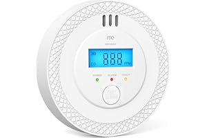 MEEHHEY Carbon Monoxide Detector, Carbon Monoxide Alarm, CO Alarm with Digital Display and Test Button, CO Detector Monitor with Replaceable Battery, Ten Years Alarm Sensor Life, AA Battery Powered
