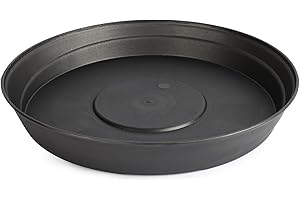 Garronda Soucoupe pour Plantes Plastique Plateaux Pot de Felurs et Plantes GD-0023 (Graphite, ⌀ 28cm H 4,5cm)