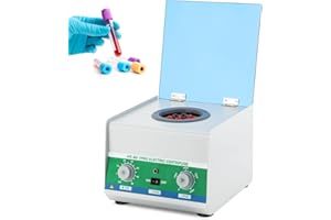Mxmoonant Centrifugadora de Laboratorio, 4000rpm, 6x15ml, 1865xg, 60min Temporizador, para Tubos de Ensayo de 15ml/10ml/5ml, para Separación de Muestras (Enchufe UE)