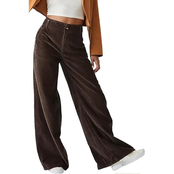 Corduroy broek voor dames, hoge taille, stretch, joggingbroek