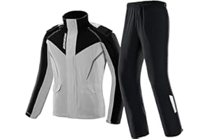 Scoyco Rain Jacket Men Waterproof, 2 Layers Packable Lightweight Breathable Rain Suit with Hood for Outdoor Motorcycle Bike Golf Cycling Hiking Fishing