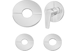 INDRNIF 3 Stück Wasserhahn Abdeckung Ventilloch Abdeckung Rohrabdeckung Wasserhahn Rosette Selbstklebende Ventilloch Abdeckung Abdeckrosetten Edelstahl für 22 mm/33 mm/50 mm Durchmesser Rohr