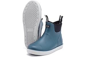 Sowdus Gummistiefel Herren Gefütterte, Original Grundlegend Wasserdicht Atmungsaktiv Stiefeletten, Anti-Rutsch Mode PVC Chelsea-Stiefel, Gummistiefel Herren