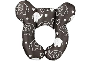 YLYDMY Baby Reisekissen,Kinderwagen Autositz Weiches,Baby Reise Nackenkissen,für 0-1 Jahre altes Baby,Verhindert das Abkippen des Kopfes im Schlaf (elefant)