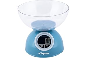 Tognana Iridea, Bilancia da Cucina Digitale 5 kg plastica, Carta Da Zucchero