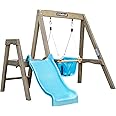 KidKraft First Play Wooden Swing Set with Slide, Toddler Climbing Frame, Indoor and Outdoor Playground, Toddler toys, 20504