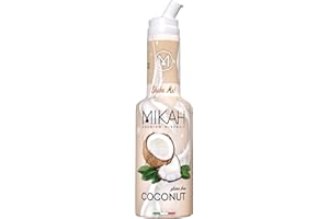 Mikah - Fruit Puree - Cocco (Nuova Ricetta) | Purea Ricca di Polpa di Frutta | Per Drink e Dessert | Uso Professionale | 1Kg (750ml)