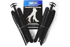 BIRCH Alberi per stivali, 41 cm, in plastica, colore nero, 1 paio (2 pezzi), per evitare pieghe come gli stivali, Nero , Taglia unica