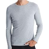 Men's Bike Collar Long Sleeve Slimfit Narrow Molded Lycra Plain T-Shirt
