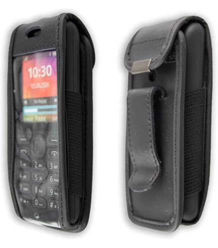 Étui Ceinture En Cuir Véritable Caseroxx Pour Nokia 3410 - Noir - Avec Clip - Neuf
