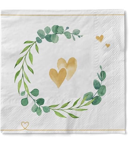 CasaJame Servietten 3-lagig – 2 Packungen à 20 Stück (40 Total), 33x33 Cm, Blumen-Print In Blau, Für Party & Alltag