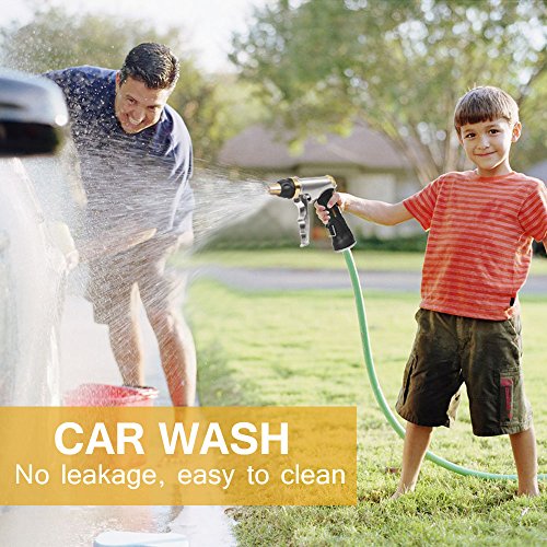 Garten Handbrause, Aodoor HN-01 Garten Spritzpistolen/Garten Bewässerung 100% Metal – Verstellbarer Wasserdurchfluss – Robust und Leistungsstark für Autowaschanlagen, Hochdruck Gartenbrause - 5