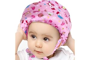 IULONEE Baby Helmet Head Guard Toddler Protective Hat Cotton Adjustable Safety Helmet (Pink)