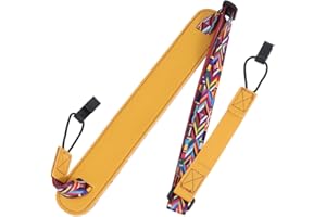 EXCEART Adjustable Ukulele Strap with Pu Leather Comfortable Replacement Strap for Ukulele Players Stylish Design for Adults and Kids Ideal for Performances and Practice